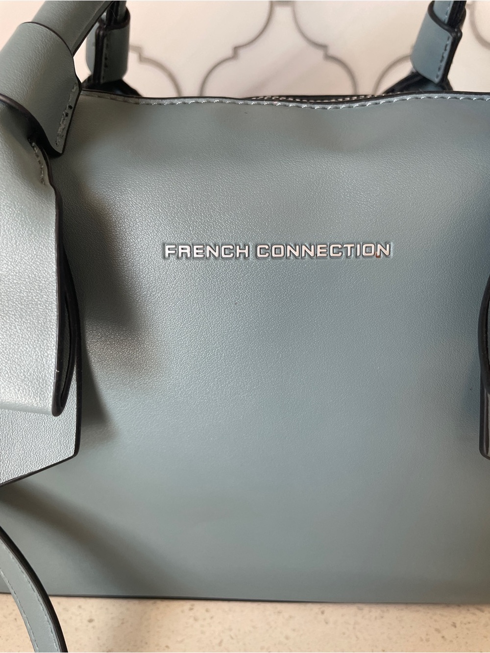 GUC French Connection Dusty Blue Terra Dome Mini Satchel FCUK - Picture 4 of 16